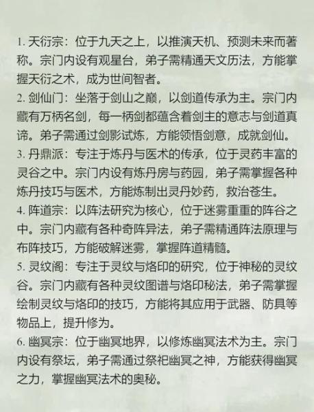 一起来修仙门派怎么选