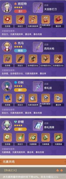 原神班尼特四星武器打造哪个
