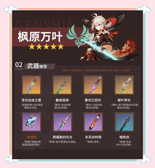 原神枫原万叶的武器怎么选择