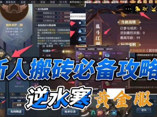 《逆水寒》黄金服搬砖工自曝:打副本一天收入上千