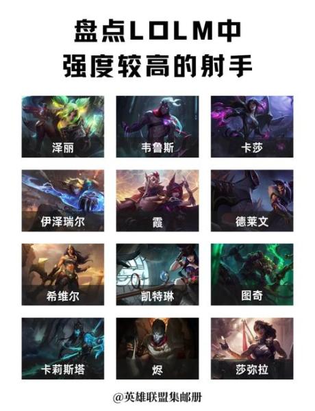 英雄联盟手游适合上分的射手有哪些